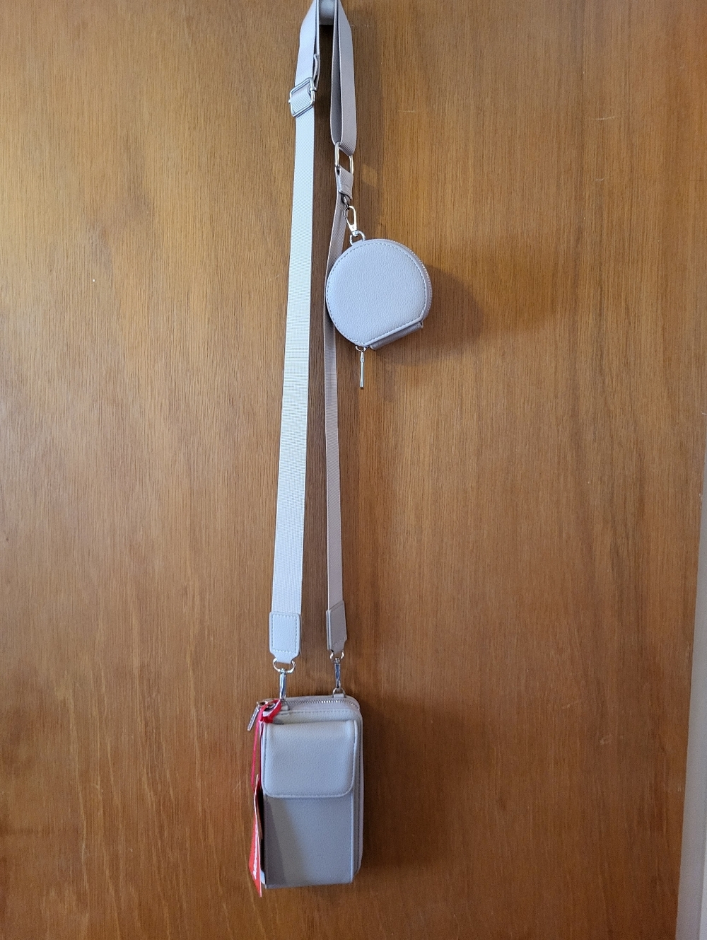Montana West Beige Crossbody Phone Bag